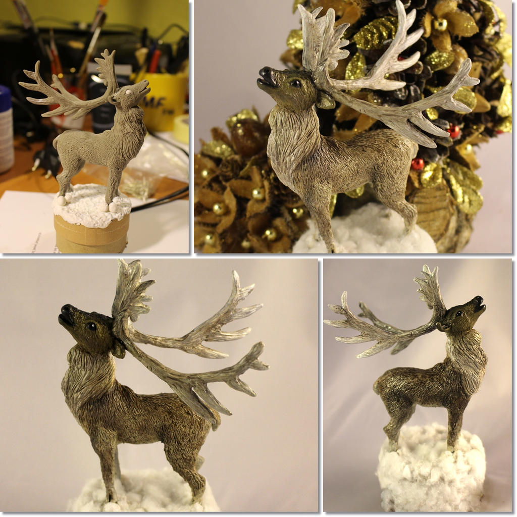 Polymer clay reindeer