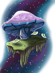 Floating Space Mushroom