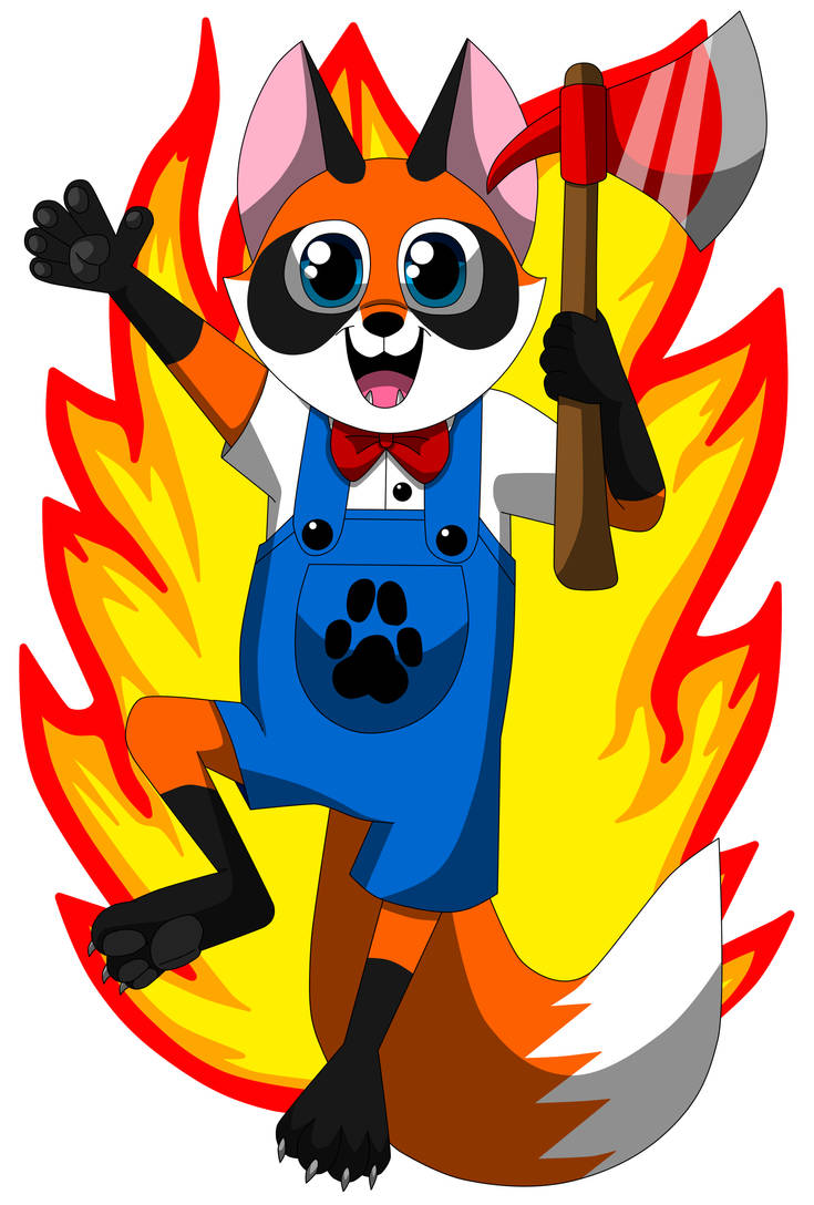 Pyrofox Pyrofoxy the happy pyro fox by Guada04 on DeviantArt