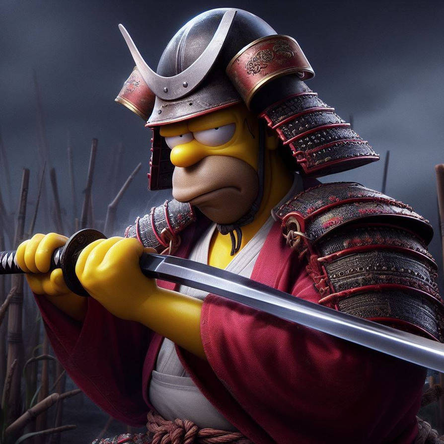 Homer Samurai 2 by betoz666 on DeviantArt
