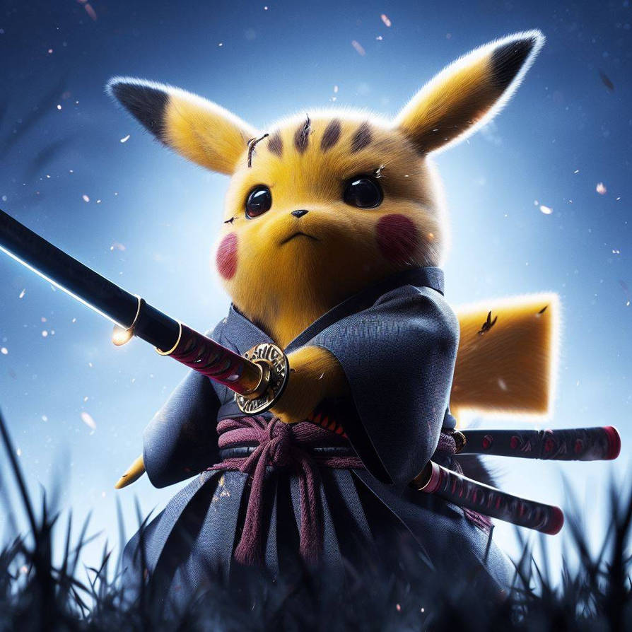 Pikachu real samurai by betoz666 on DeviantArt