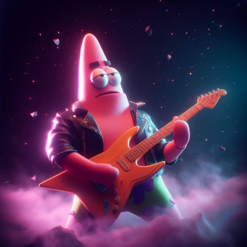 Patrick Star rockstar 3 by betoz666 on DeviantArt