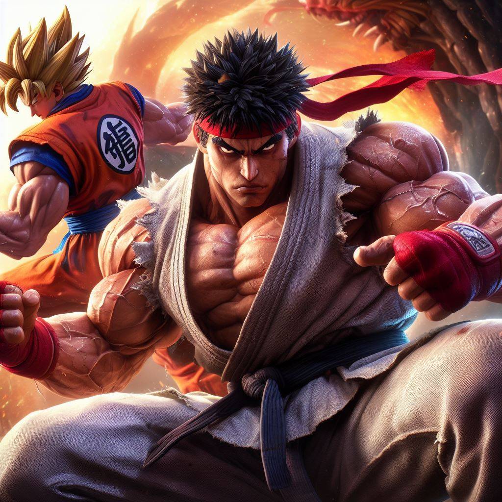 Goku vs Ryu by betoz666 on DeviantArt