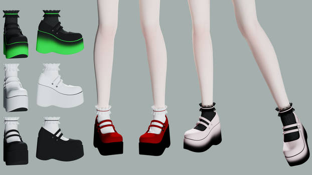 [MMD+VRChat] Lucy Platform Shoes P2U DL