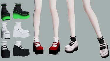 [MMD+VRChat] Lucy Platform Shoes P2U DL