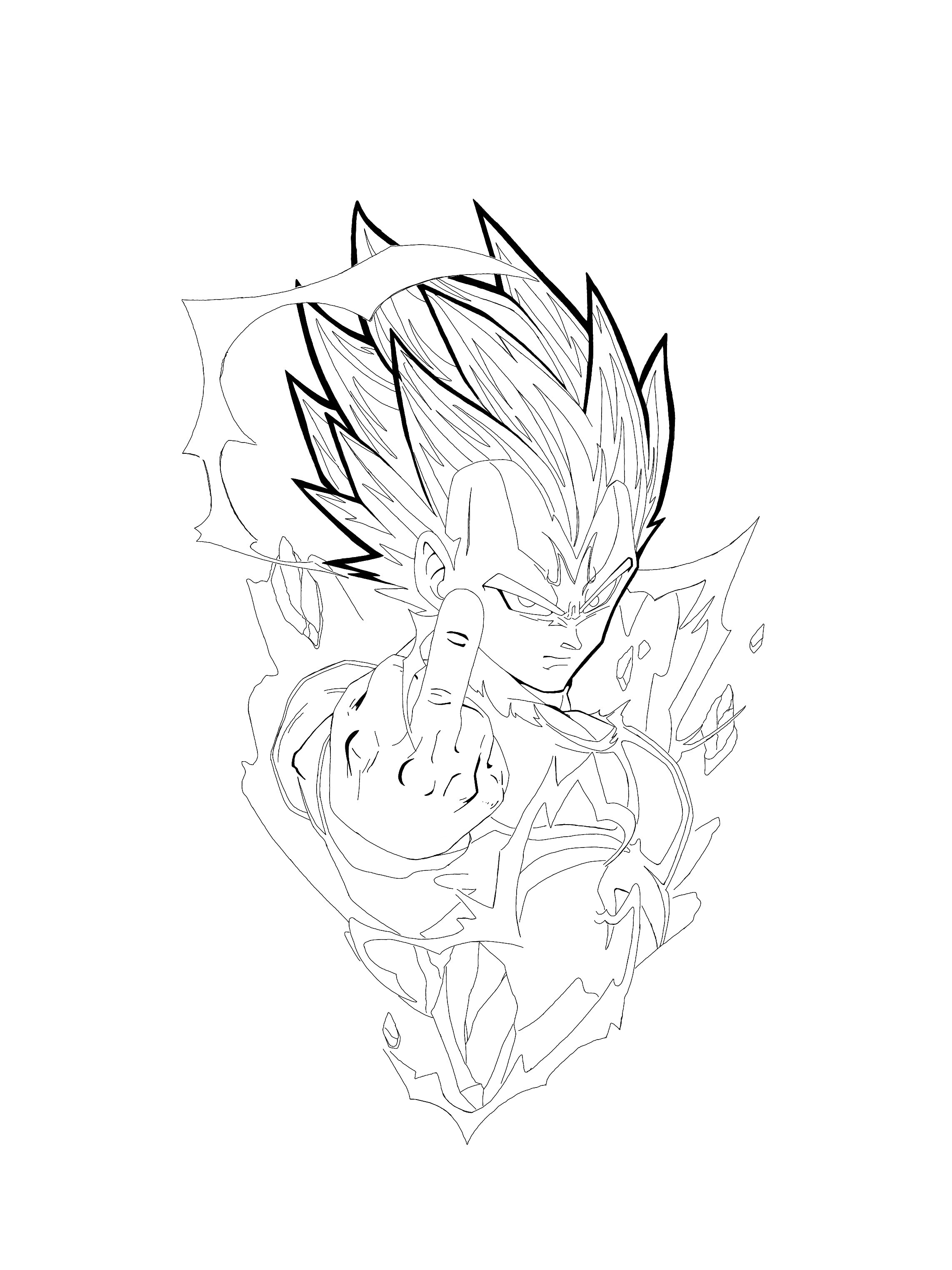 Goku And Vegeta Drawing At Getdrawings - Vegeta Super Saiyan