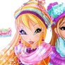 Winx Club Stella and Flora Winter Couture - PNGs!