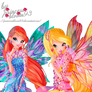 World of Winx Bloom, Stella and Flora Couture Png