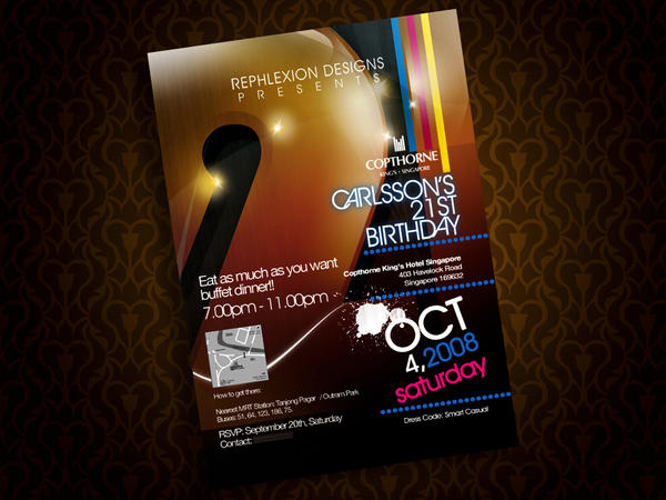 21st Birthday Invitation