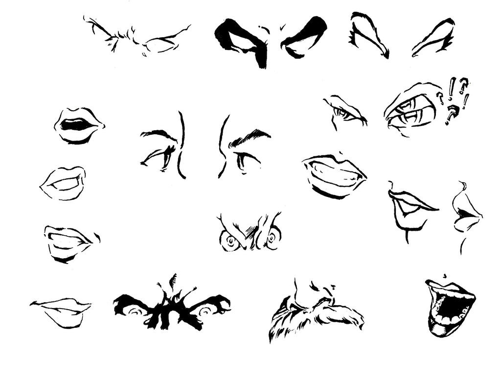Eye Nose and Mouth Study by ayelid on DeviantArt