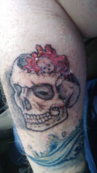 Detail Of Recent Skull Tattoo