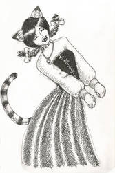 Cat Girl in a Dress
