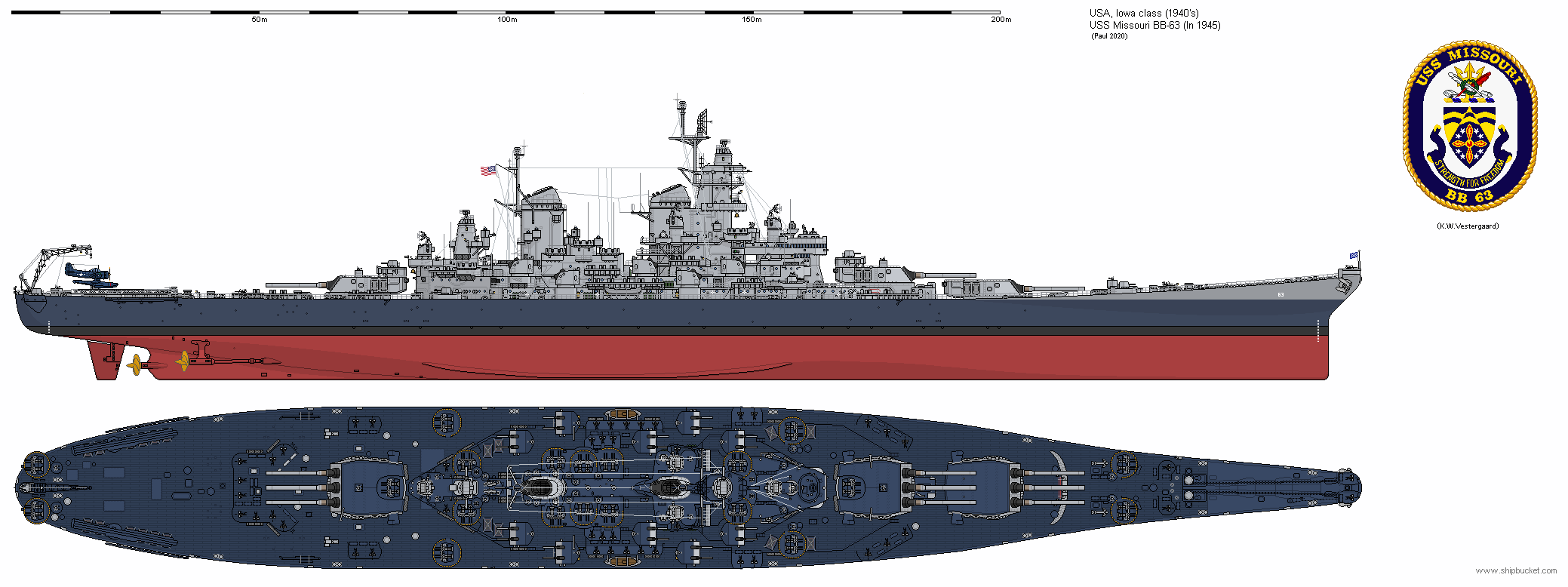 USS Missouri Paint Scheme