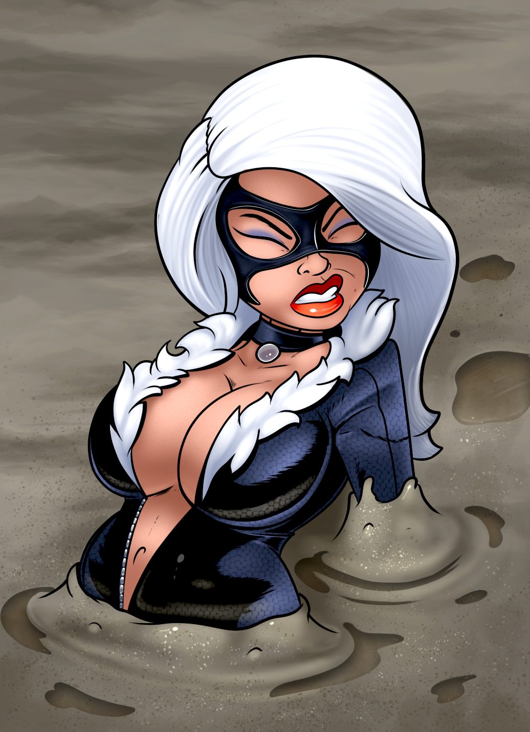 Black Cat In Quicksand By Imadeej