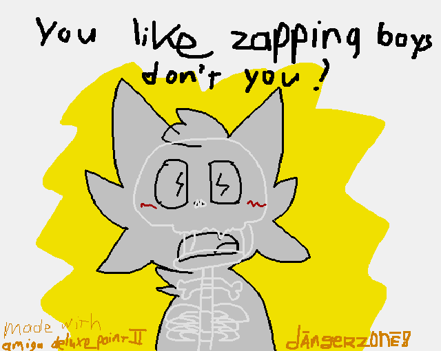 Vectorisk Zapped boykisser zapped (deluxe paint art) by dangerzonee on DeviantArt