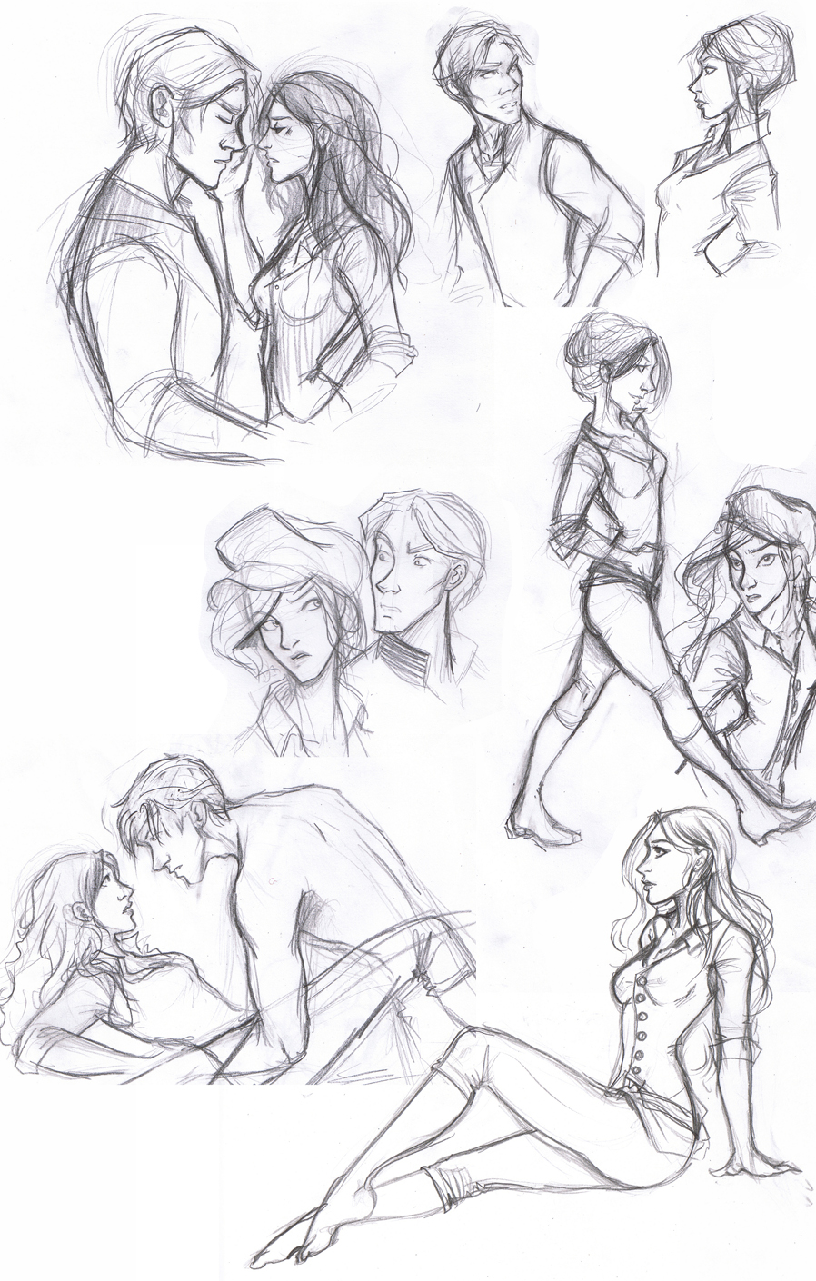 Ashalia and Errik Sketchdump 2