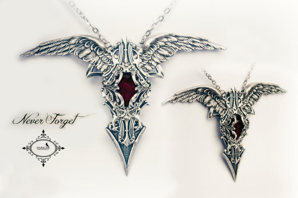 Never Forget necklace vamp jewelry gothic by darkl