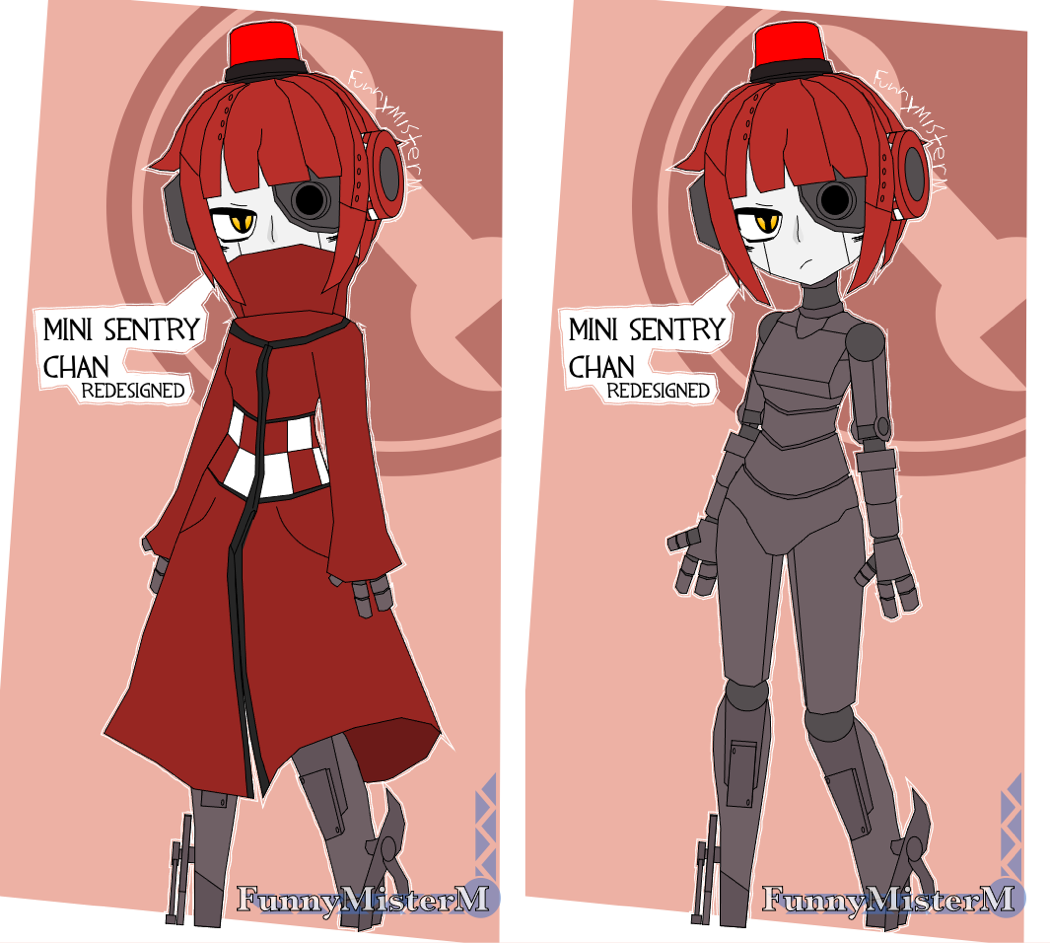 Mini Sentry Chan (redesigned full body/RED Team) by FunnyMisterM on ...