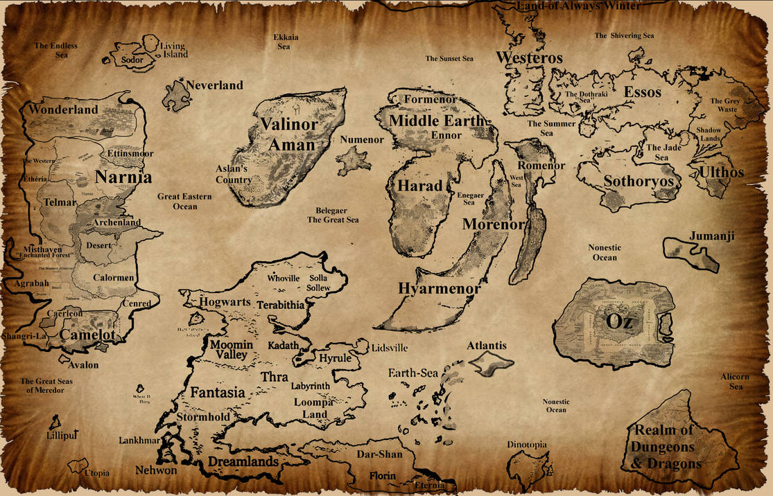 Fantasy World Map Magical Lands Mistic Realms 2 by mariahworld on ...