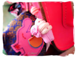 Sweet Pink Cupcake Keychain