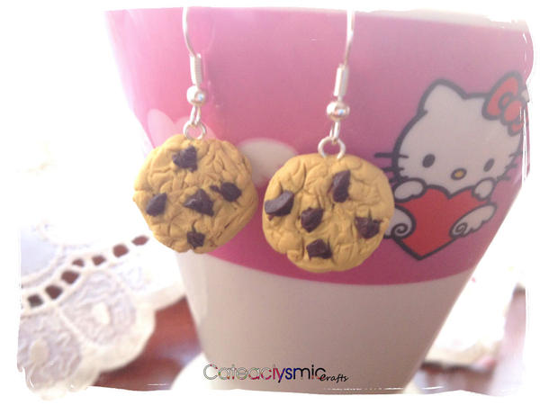 Chocolate Chip Cookie Earrings