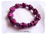 Purple Voodoo Skull Bracelet by Cateaclysmic