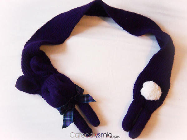 Purple Bunny Scarf Commission