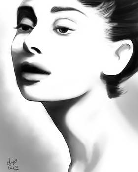 Audrey Hepburn BW Portrait