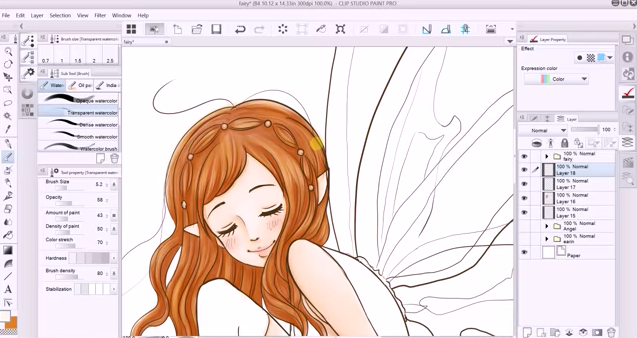Fairy girl coloring pt 1