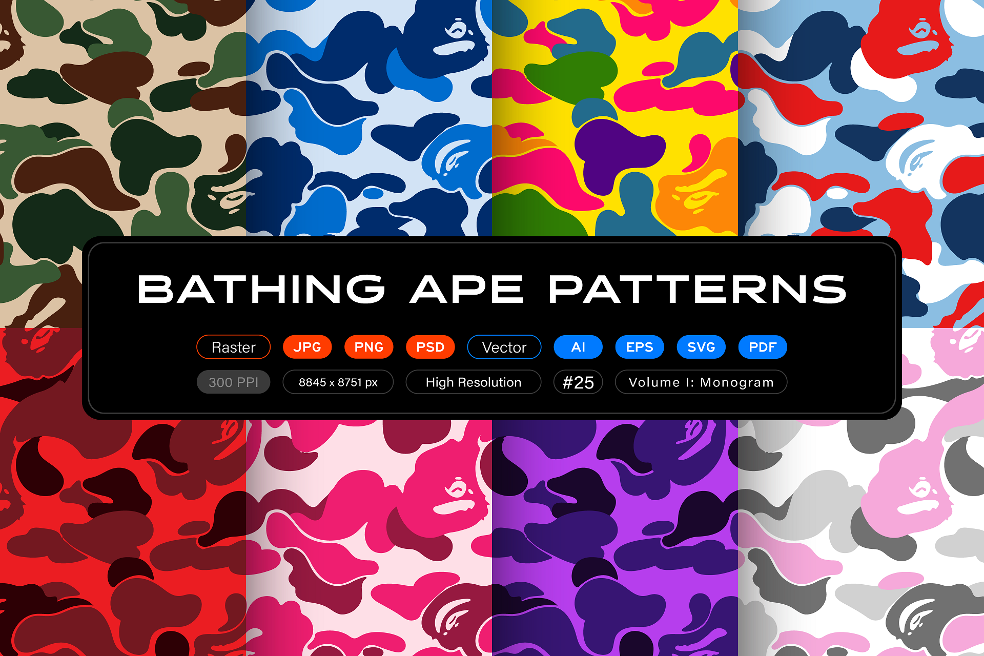 Bathing Ape Patterns, Vol. 1: Monogram