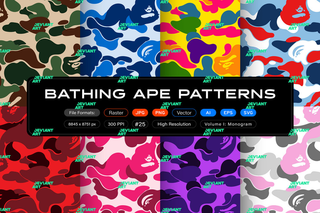 Baper Red Pattern Bape Pattern
