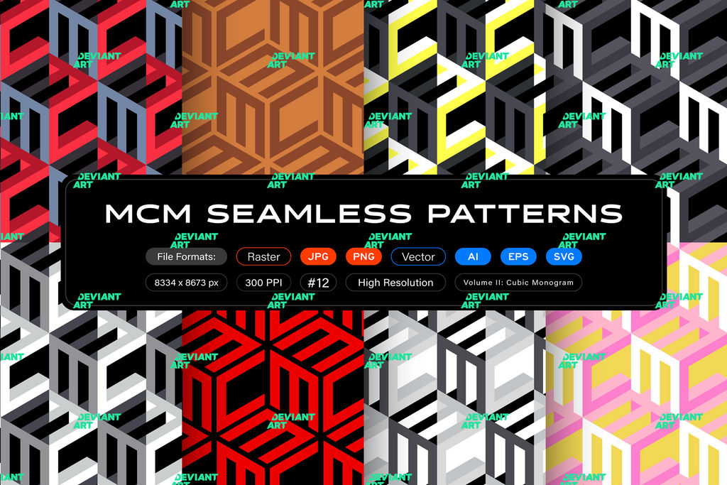 Cm Pattern MCM Seamless Patterns, Vol. 2: Cubic Monogram by FashionFairyland on ...