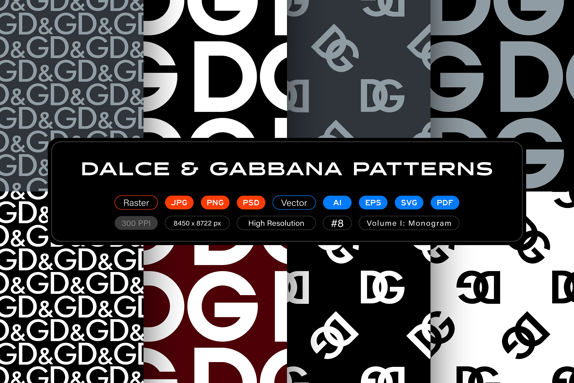 Dalce and Gabbana Patterns, Vol. 1: Monogram by itsfarahbakhsh on DeviantArt
