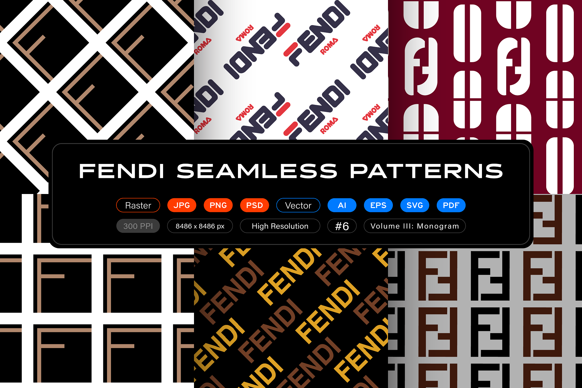 Fendi Logo Embroidery Design  Fendi Brand Embroidery Patterns