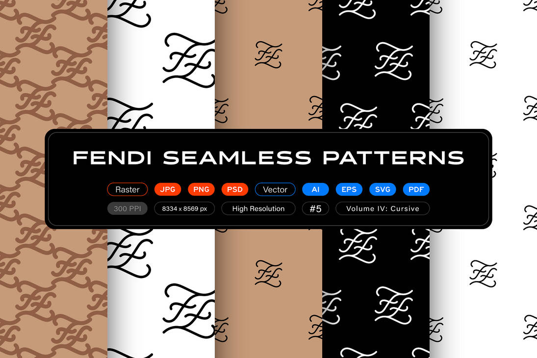 Red Fendi Pattern Fendi Seamless Patterns, Vol. 4: Cursive by itsfarahbakhsh on DeviantArt