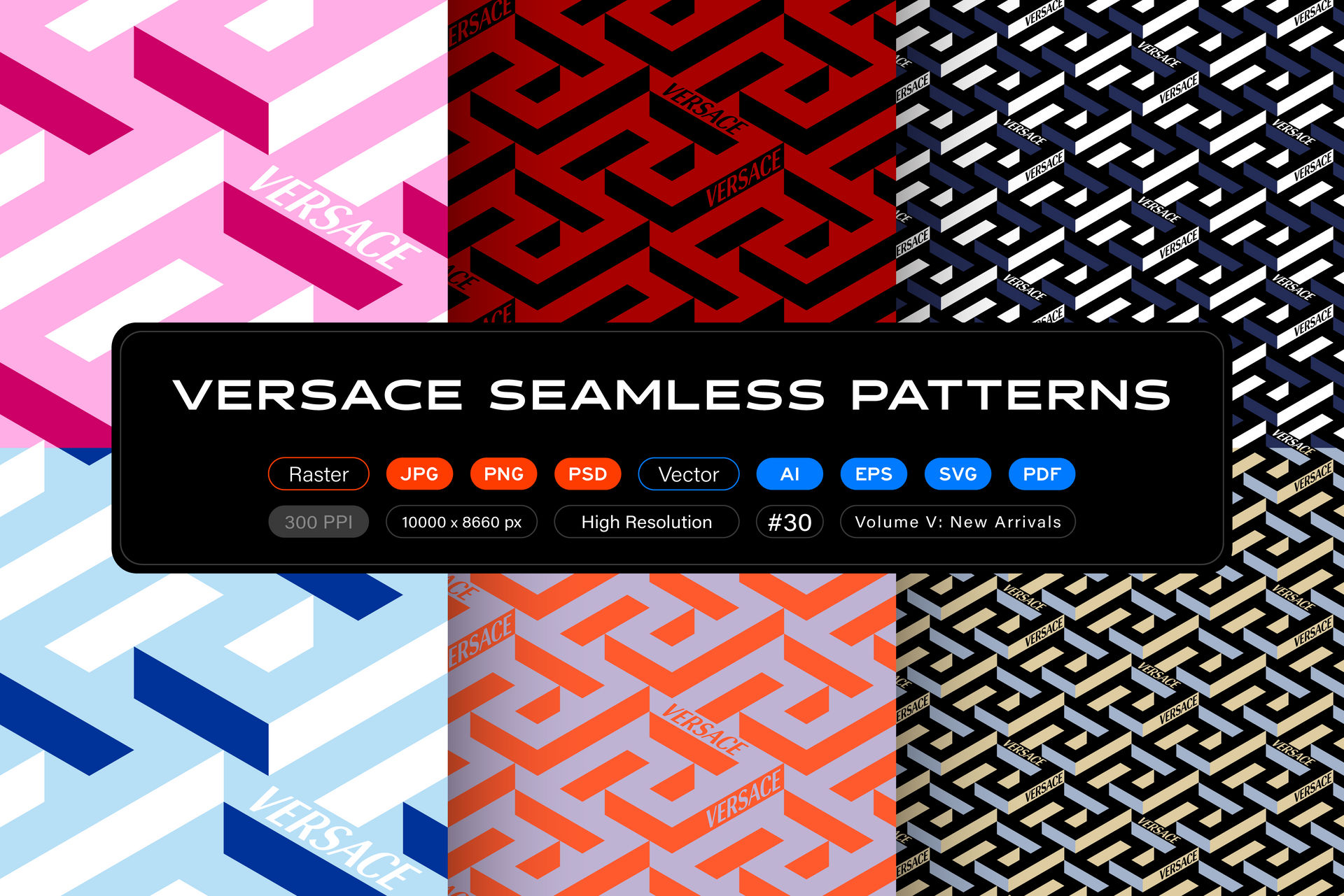 Versace Seamless Patterns, Vol. 4: FW 22 by itsfarahbakhsh on DeviantArt