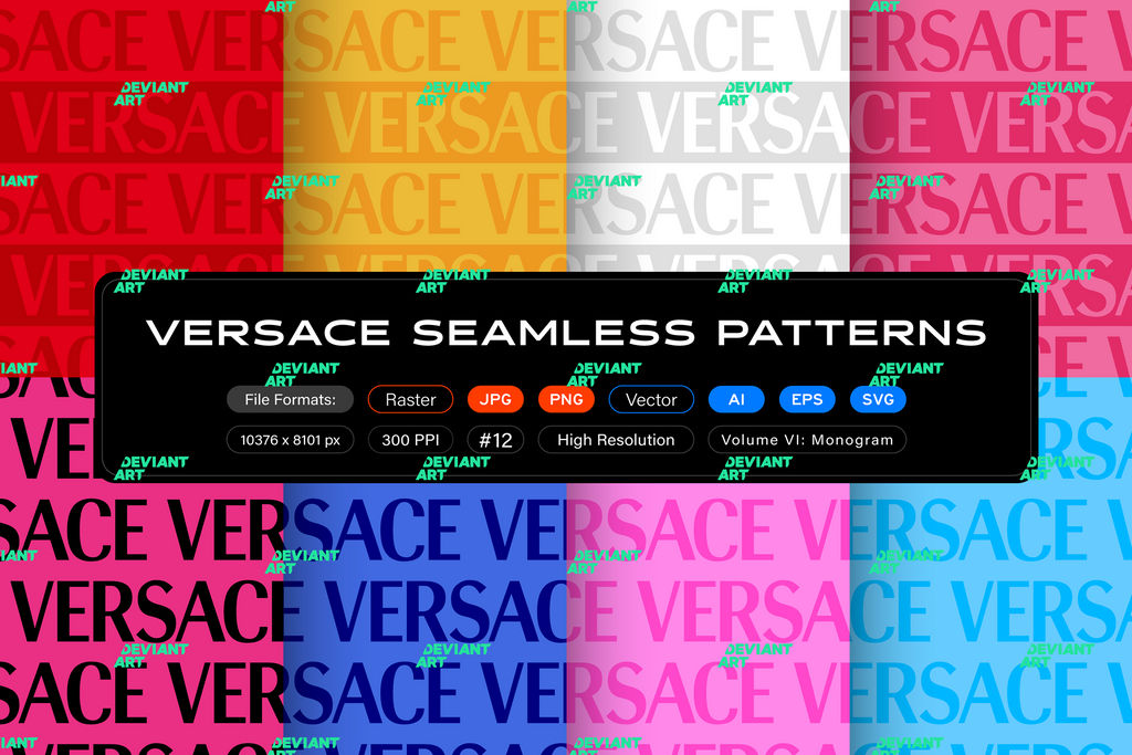 Versace Seamless Patterns, Vol. 6: Monogram by itsfarahbakhsh on DeviantArt