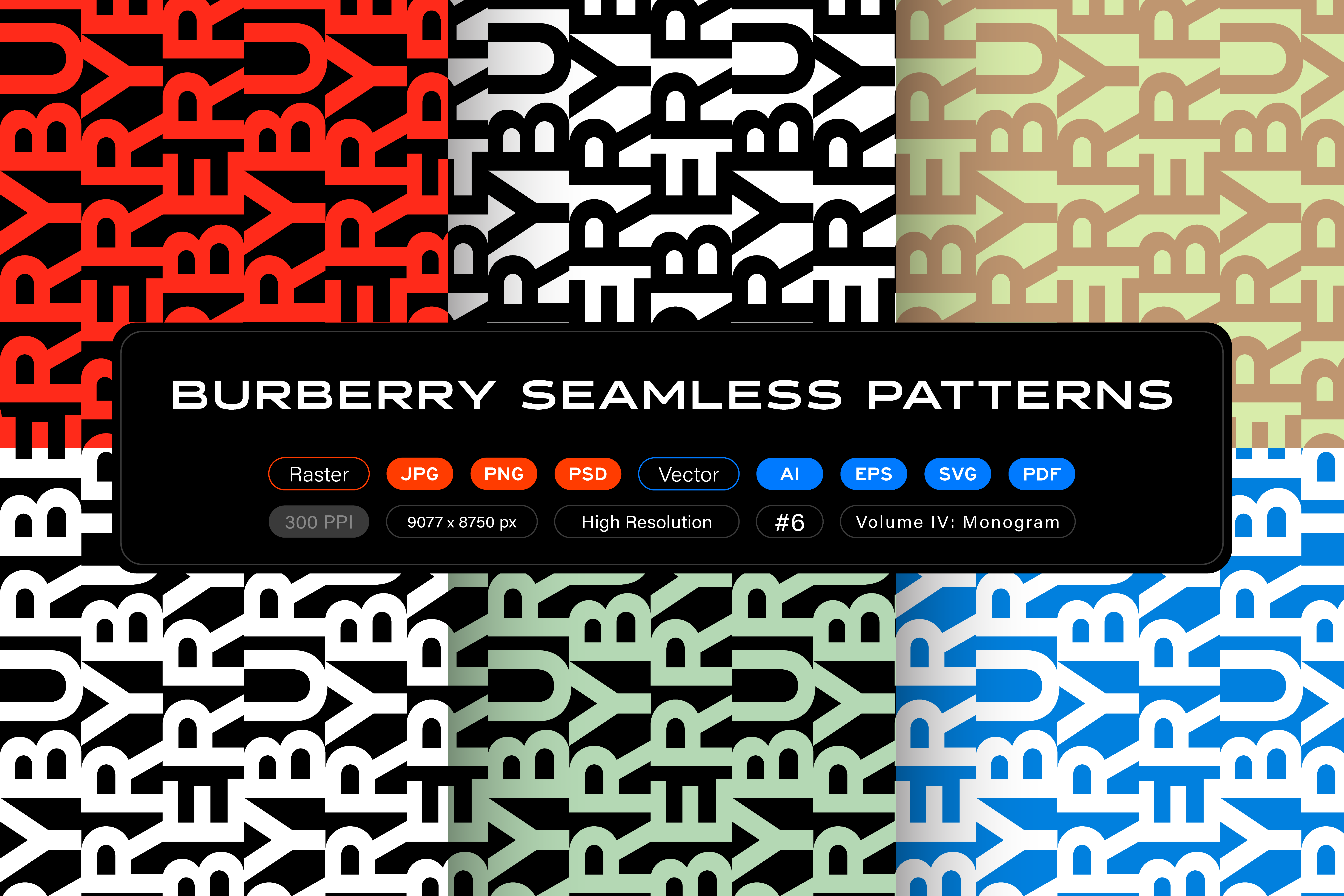 Burberry Seamless Patterns, Vol. 4: Monogram by itsfarahbakhsh on ...