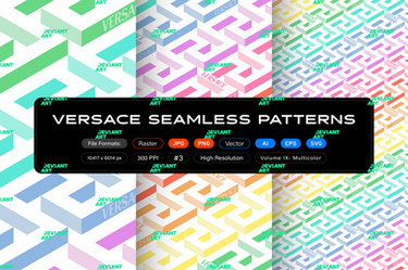 Versace Seamless Patterns, Vol. 9: Multicolor