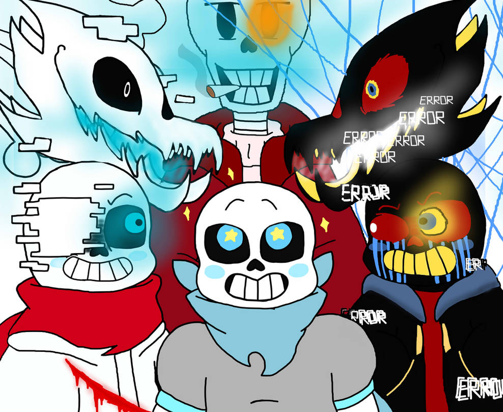 Undertale-Error! SansxUS Sansx AT Sans comic 7 by SilverBlossomArtx on ...