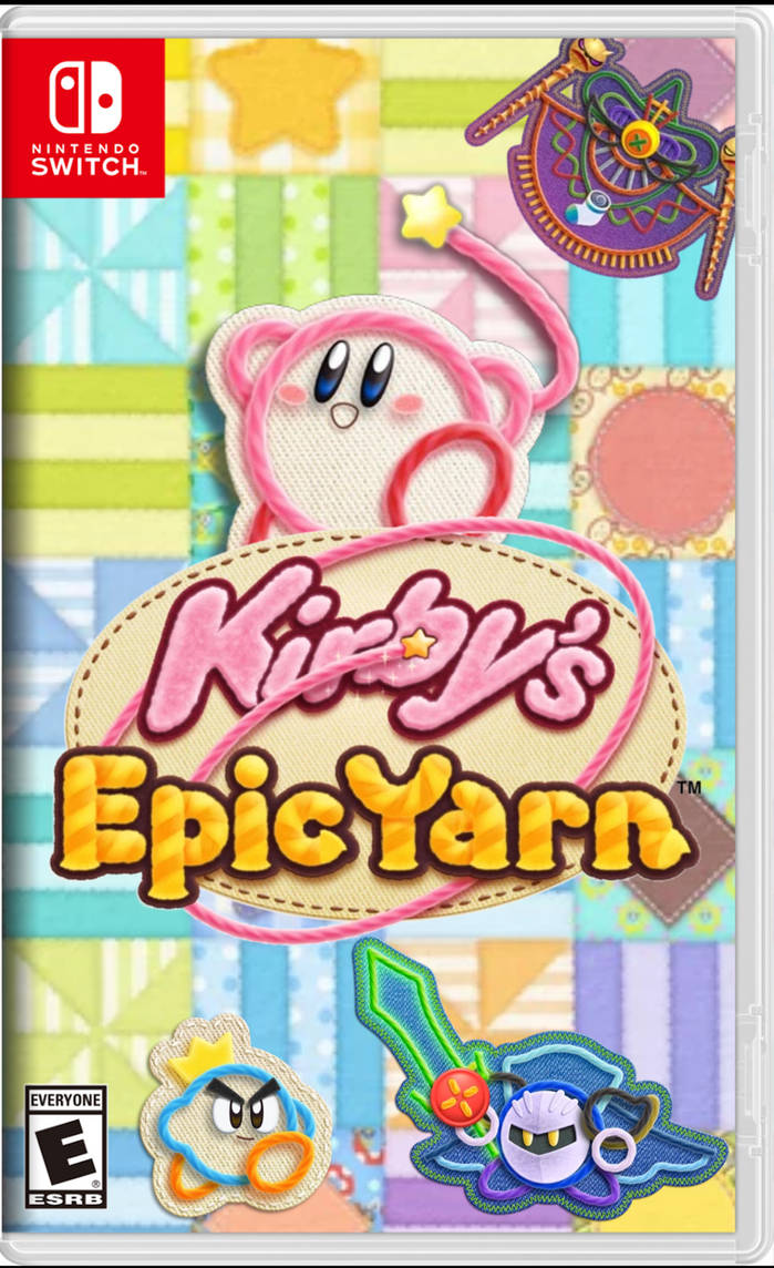 Kirby's Epic Yarn - Switch Box Art by BobbitsC on DeviantArt