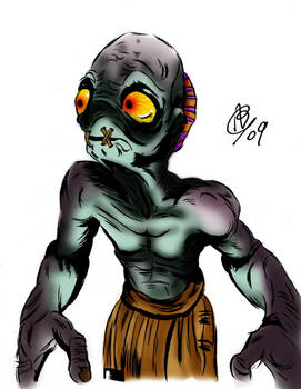 Oddworld Abe's drawing Color