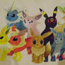 Eevee and the gang - Aquarelle