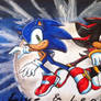 Sonic and Shadow SA2 pose