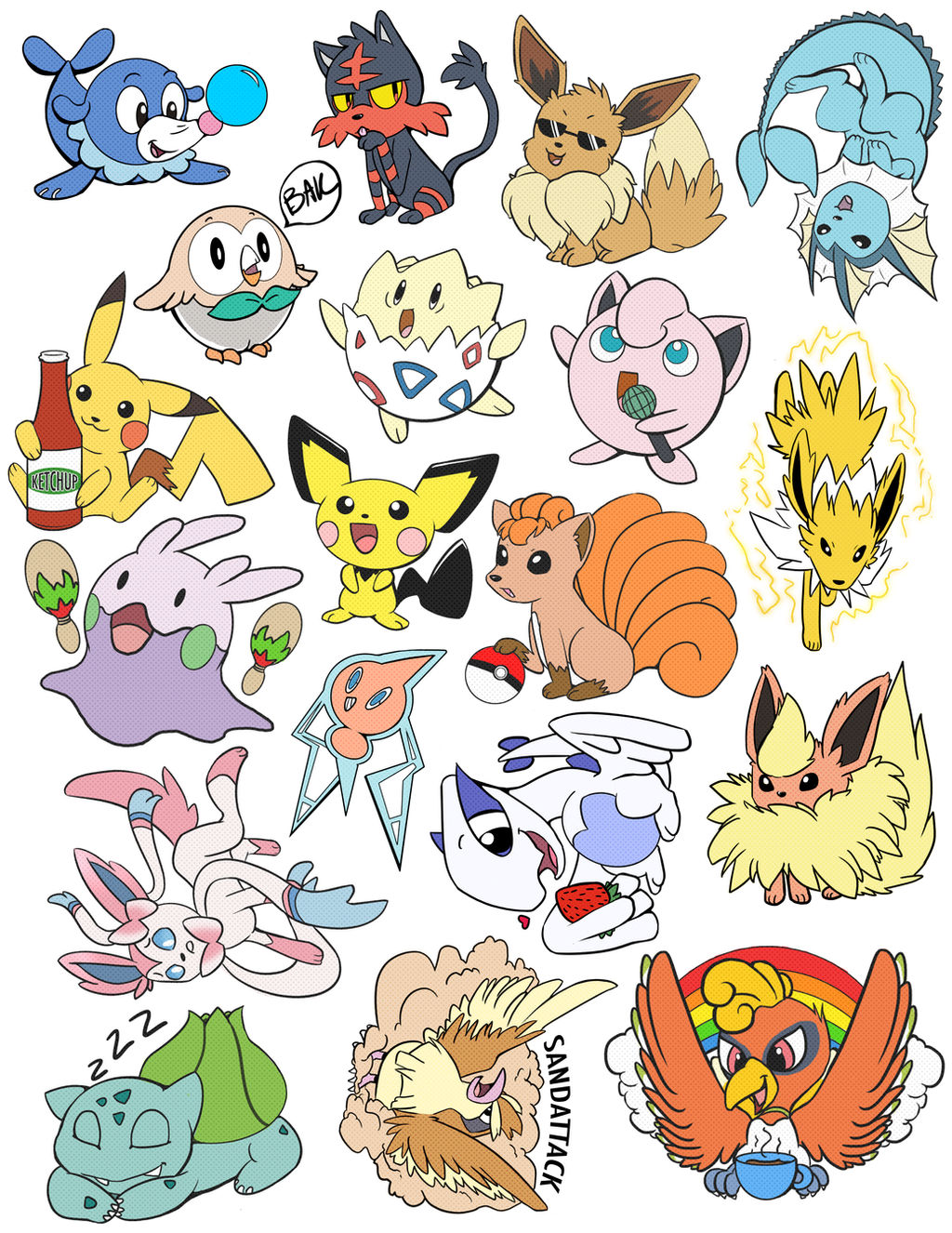 Pokemon For Sticker Pokemon Stickers by JovialNightz on DeviantArt