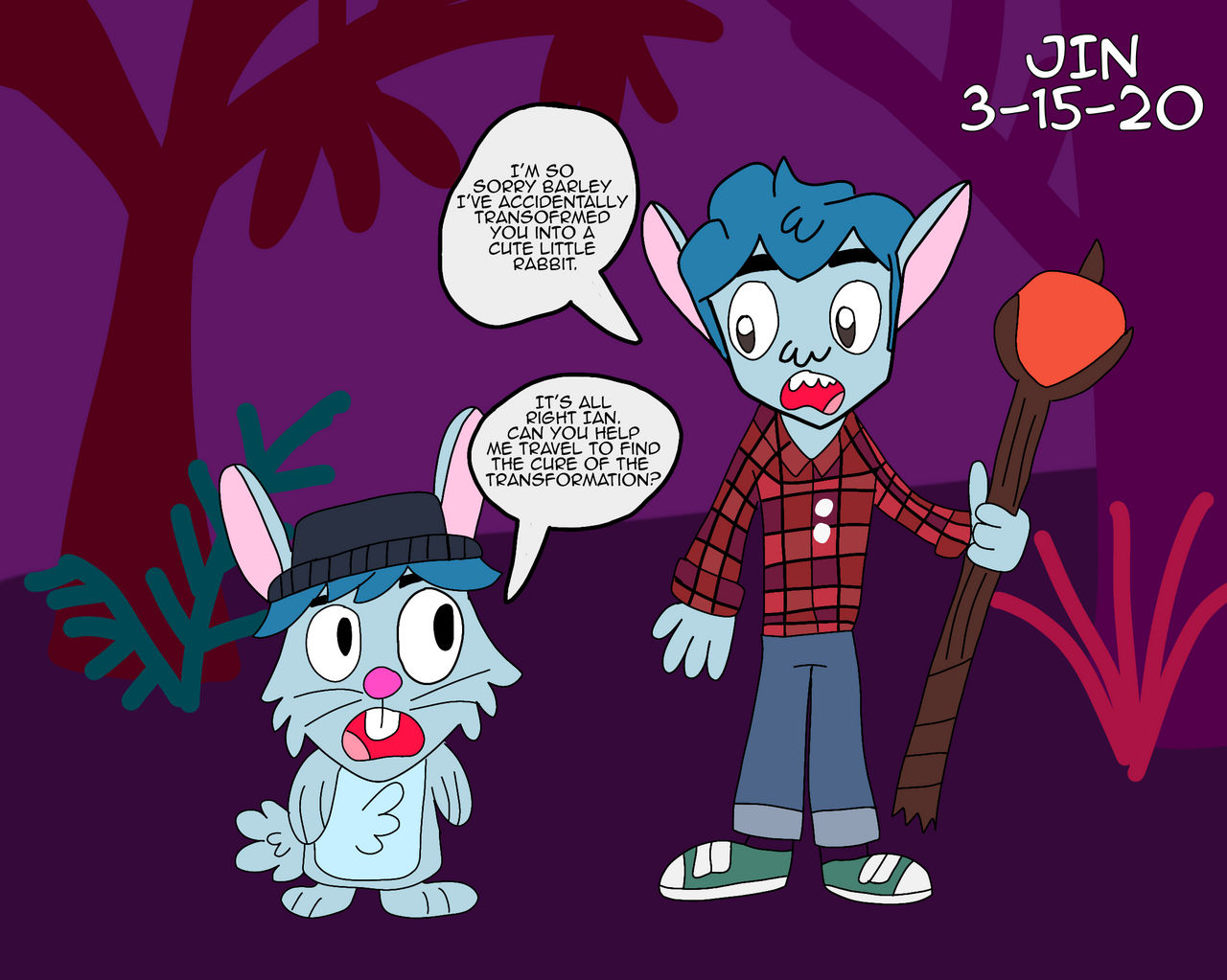 Scifantasytg Rabbit Transform Ian and Barley- Rabbit Transformation by AquirasStudios on DeviantArt