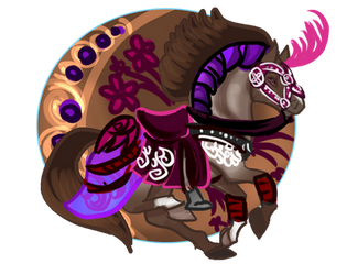 Purple Roses Dragon Tack