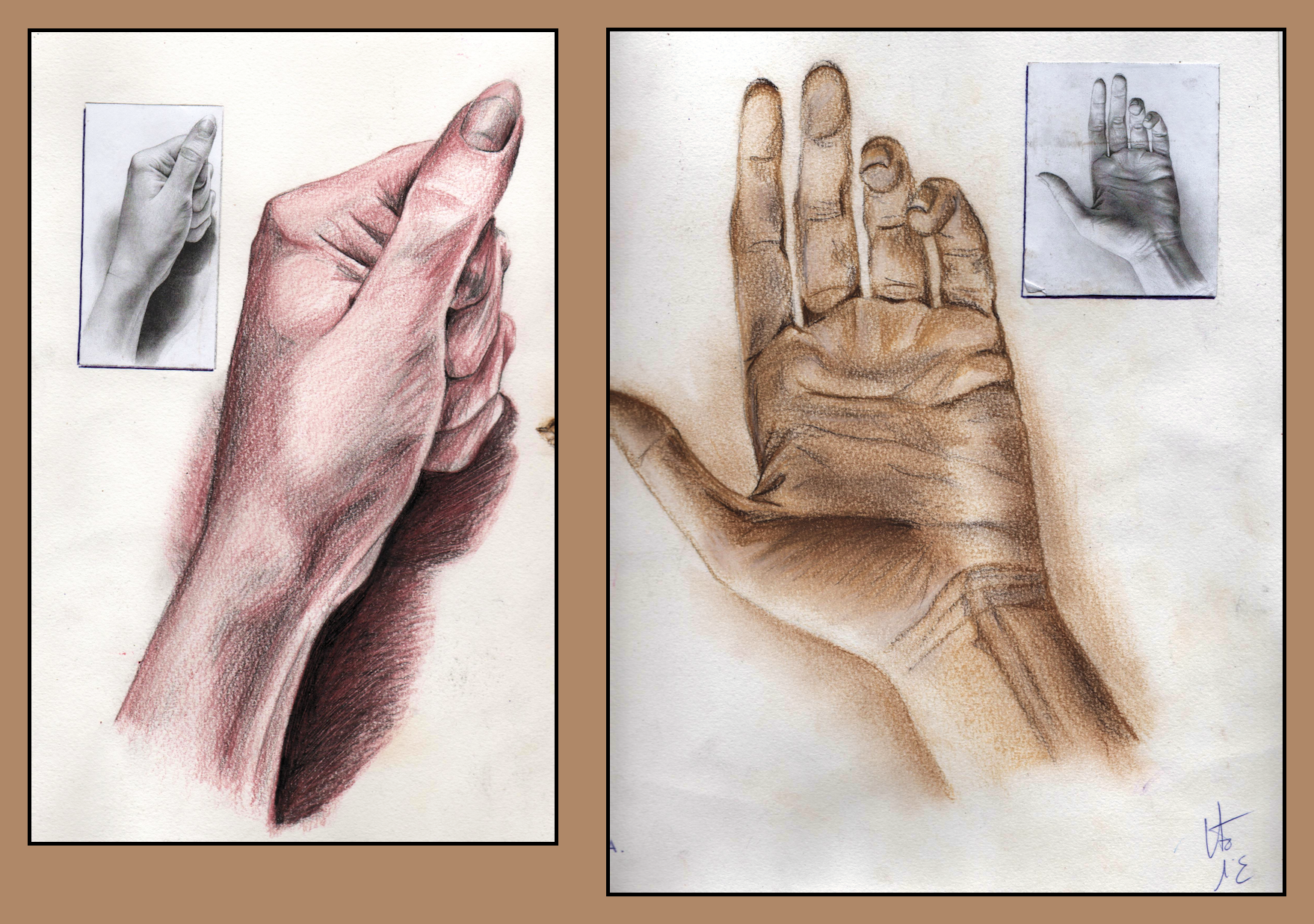 Hands drawing