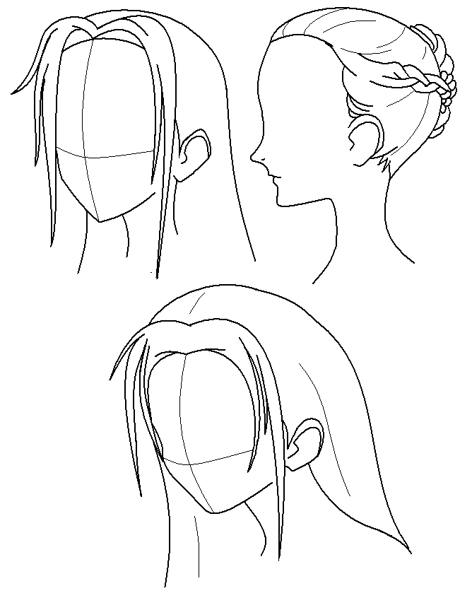 Manga girl hair reference III by StyrbjornAndersson on DeviantArt