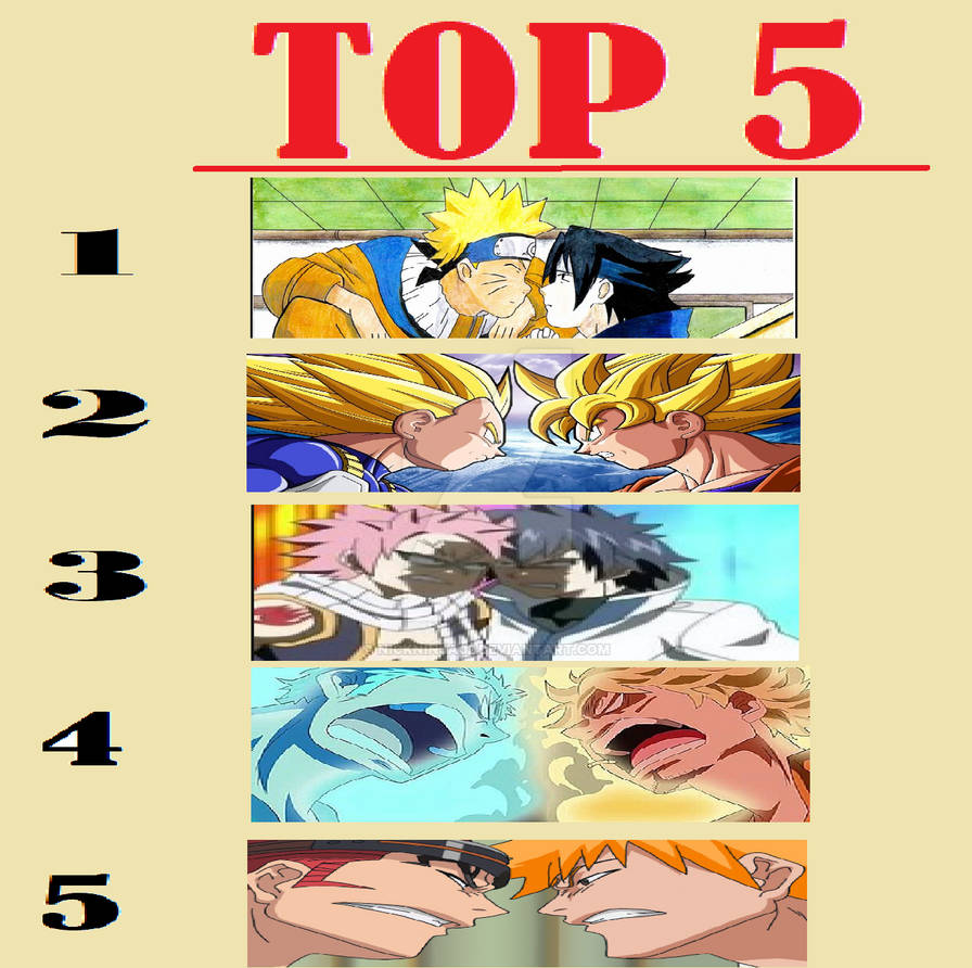 Anime Rivals Base Top 5 Anime Rivals by NickNinja02 on DeviantArt